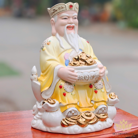 Tượng Thần Tài Thổ Địa sứ đức hóa cao cao cấp nhiều kích cỡ (4 màu: Đỏ, Xanh, Vàng, Trắng)