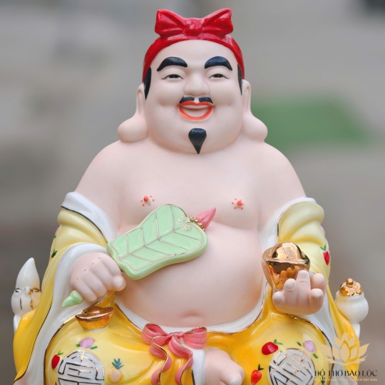 Tượng Thần Tài Thổ Địa sứ đức hóa cao cao cấp nhiều kích cỡ (4 màu: Đỏ, Xanh, Vàng, Trắng)