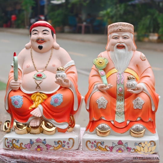 Tượng Thần Tài Thổ Địa sứ đức hóa cao cao cấp cao 31cm