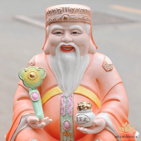 Tượng Thần Tài Thổ Địa sứ đức hóa cao cao cấp cao 31cm