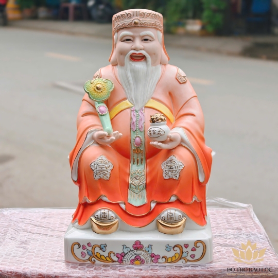 Tượng Thần Tài Thổ Địa sứ đức hóa cao cao cấp cao 31cm
