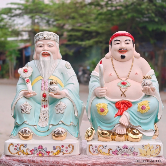 Tượng Thần Tài Thổ Địa sứ đức hóa cao cao cấp cao 31cm