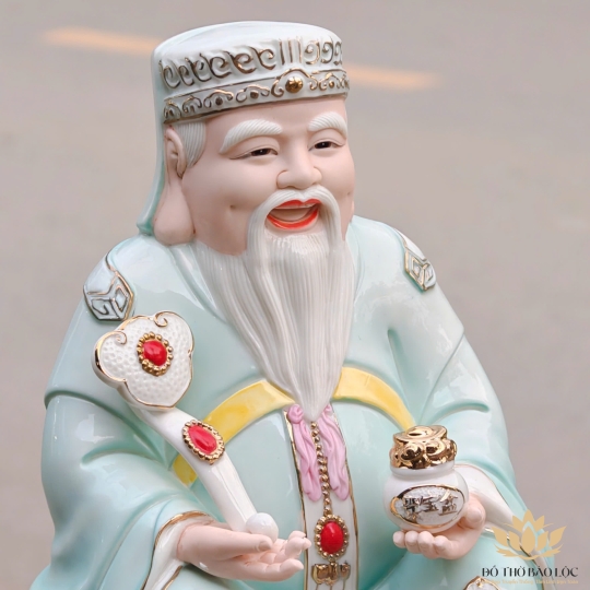 Tượng Thần Tài Thổ Địa sứ đức hóa cao cao cấp cao 31cm