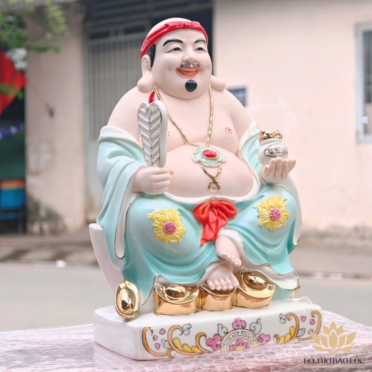 Tượng Thần Tài Thổ Địa sứ đức hóa cao cao cấp cao 31cm